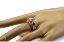 Originál Vintage 14K Produkt s Pink Gold Ametyst Ring Vintage VRC135r štýl